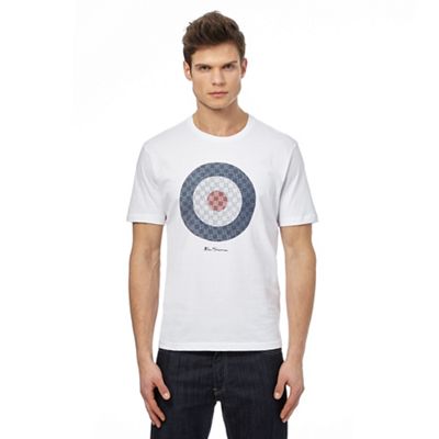 Big and tall white target print t-shirt